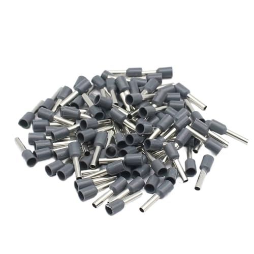100 stücke Isolierte Aderendhülsen Terminal Block Kabel Ende Draht Stecker Elektrische Crimp Terminator E0508 ​​E7508 E 100 8 E1508 E2508(Grey,7508) von POQAX