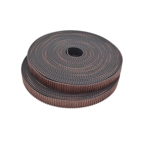 2GT Synchron-Zahnriemen mit offenem Ende und geringer Staubentwicklung, RF-Gummi-Antriebsriemen mit geringer Vibration, 1 Stück(5Meters,9mm-(RF-Brown)) von POQAX