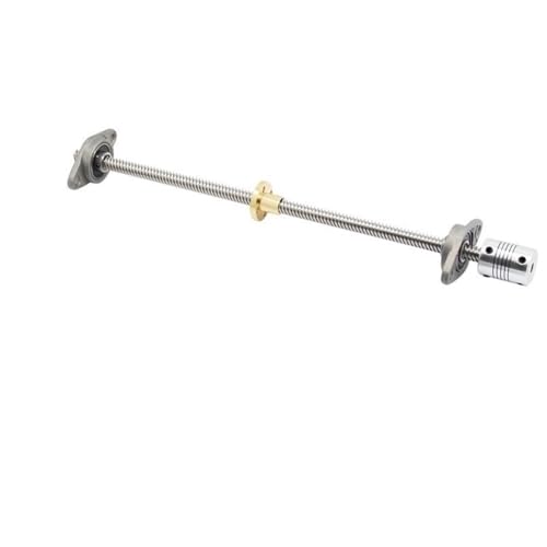 2er-Set T8 Trapezgewinde 8 mm, Gewindestange vertikal/horizontal, Kit for CNC-3D-Druckerteile(Gold,200mm) von POQAX