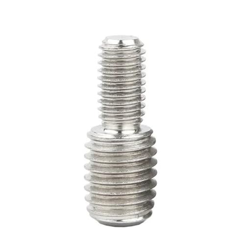 304 SS Schlagfestigkeit Doppelend-Reduzierstange, Silberne Reduzierumwandlungsschraubenstange for Heimwerker(M10x20-M12x20 2pcs) von POQAX