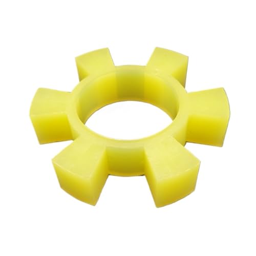 5 Stück T-Typ Spinnenkupplung Gummidämpfer for Wasserpumpenformen, gelbes sechseckiges elastisches Polyurethan-Kupplungspad(135x66x25mm) von POQAX