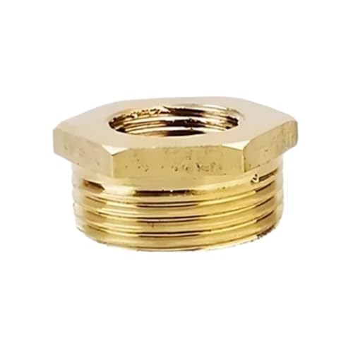 BSP-Reduzier-Sechskant-Messingbuchsenadapter, Stecker auf Buchse, einfache Verwendung for Wasser, 1 Stück(G1/2 inch*G1 inch,100 Pcs) von POQAX