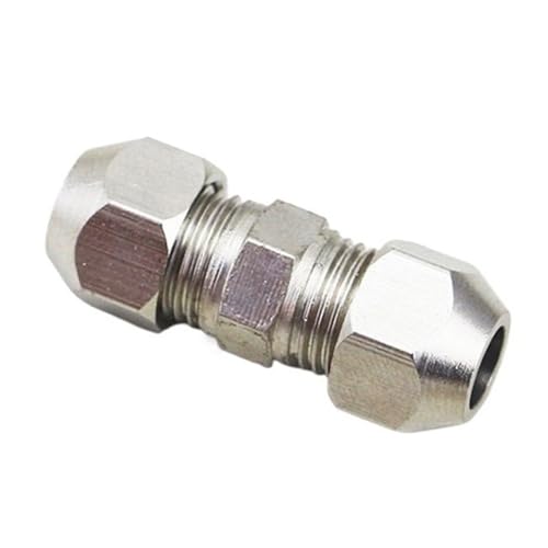 Kompressionsrohrverschraubung, Messingrohr, doppelseitige Rohrzwinge, Rohrverbindungsmutter, Schloss, doppelt, gerade, PU, PG, 1 Stück(PU16mm) von POQAX