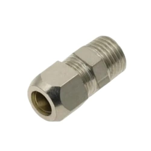 Kupfer-Nickel-Beschichtung, Klemmrohrverschraubung, Verbindungsstück, Rohradapter, PC, PCF, PL, 1 Stück(KTPC,4MM_3/8INCH) von POQAX