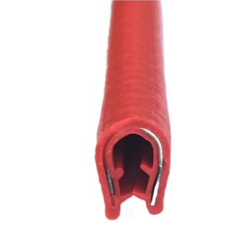 Länge 5M Klemmplatte U-Form Gummidichtungsstreifen, Kantenschutz aus Gummistreifen 1 piece(Red,SU02 CLAMP 0.8-2.5MM) von POQAX