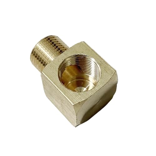 NPT BSP Außen- auf Innengewinde Messing-Kniestück, Adapterkupplung for Schmierschläuche, 1 Stück(NPT 1/4inch) von POQAX