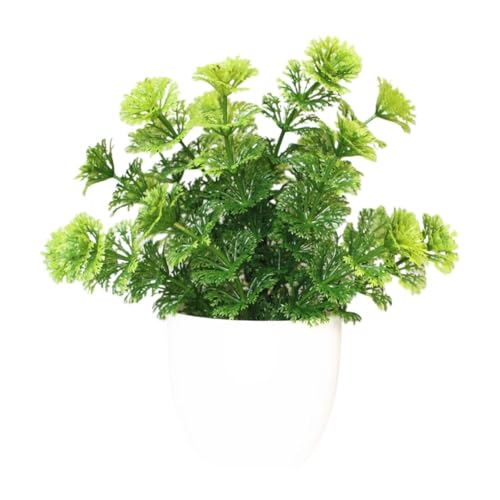 POQAX 1 Piece Künstliche Topfpflanze Szene Desktop Home Regal Dekor, Tischplatte Landschaft Bonsai Hochzeit Zubehör(T207-9) von POQAX
