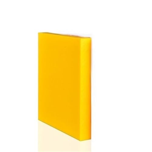 POQAX 1 Stück Polyethylen-Kunststoffplatte, bunte Polyethylenplatte, Kunststoffplatte HDPE, Hochtemperaturplatte for CNC-Gravur DIY(Yellow,200X300MMX10MM) von POQAX
