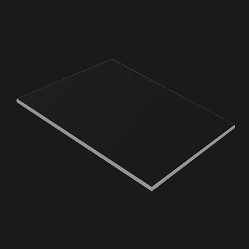 POQAX 1 Stück hochtransparente PVC-Platten, durchsichtige Kunststoffplatten, handgefertigte DIY-Modellmaterialien, Zubehör zur Verarbeitung von(100x100x1.2mm) von POQAX