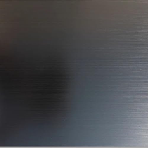 POQAX 1050 schwarz/goldene Aluminium-Gravurrohlinge 100 mm x, eloxierte Aluminiumblechplatten for den Transport, 3 Stück(Black,0.5mm) von POQAX