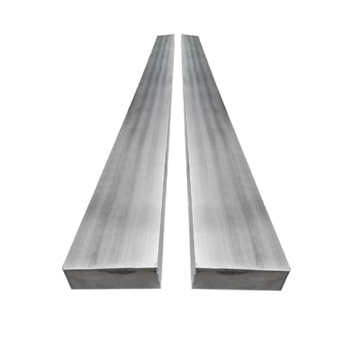 POQAX 2 Stück 304 Edelstahl-Flachstahl, Dicke 1 mm, Edelstahlblech, Flachstange, Länge 500, for andere Heimwerkerarbeiten(1x8x500mm) von POQAX