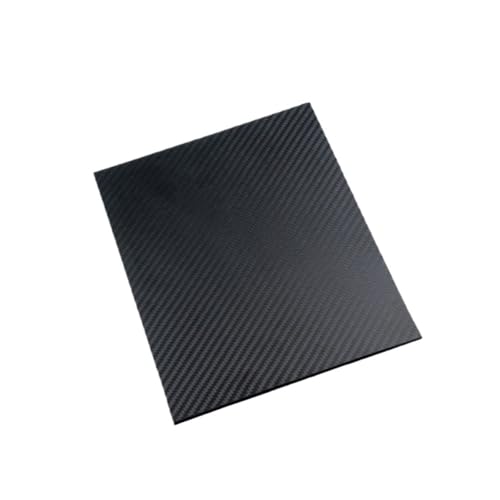 POQAX 3K-Kohlefaserplatte, Twill-Matt, 240 x 385 mm, hochfeste Kohlefaserplatte, Dicke 0,5 bis, 1 Stück(2mm) von POQAX