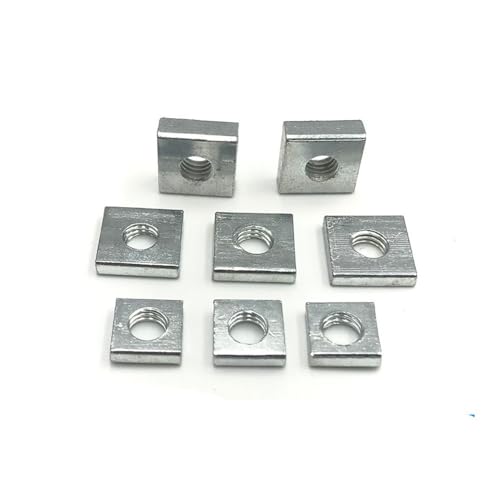 POQAX 40-teiliges Sortiment an Vierkantmuttern, M2,5 M3 M4 metrisches Sortimentskit, aus Kohlenstoffstahl for elektronische Produkte(M4x8x8x2.5mm) von POQAX