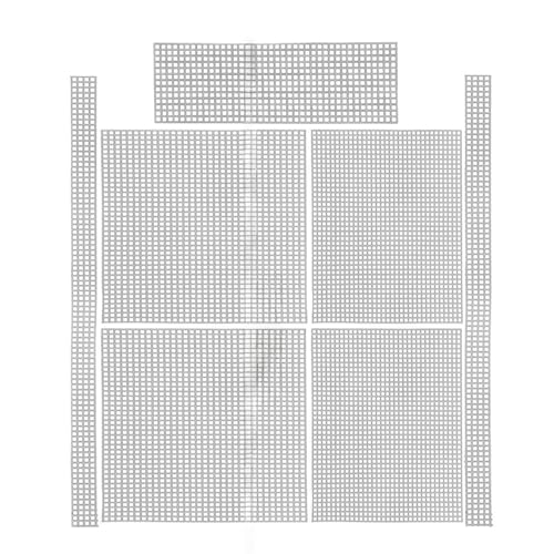 POQAX Kunststoff-Strick- und Webhilfe, Stricktuch, DIY-Draht-Hängetasche, einfache Strickzubehör-Hilfstasche, 1 Stück(34 * 57cm) von POQAX