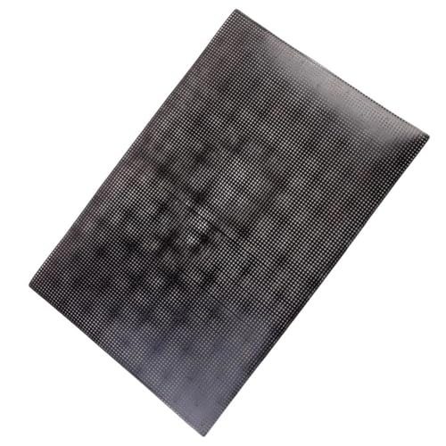POQAX Tasche Teppich Faden Kunststoff Mesh Tuch, Handwerk liefert DIY Handarbeit Haken Robustes Gitter Zubehör 1 Piece(Black,50x33cm) von POQAX