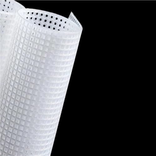 POQAX Tasche Teppich Faden Kunststoff Mesh Tuch, Handwerk liefert DIY Handarbeit Haken Robustes Gitter Zubehör 1 Piece(White,60x42cm) von POQAX