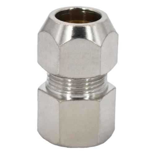 Rohrkompressionsverschraubung 1/8 3/8 1/2 Zoll BSPP, männlich weiblich 4-16 mm Messingrohrverschraubung Winkelstück 1 Stück(PCF,10MM_1/4INCH) von POQAX