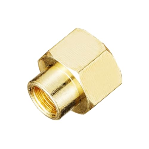 Schnellkupplung, Reduzier-Sechskantbuchse, BSP-Adapter, Messingrohr, Sechskantnippel, 1 Stück(Female to Female,A 3/8 BSP_B 3/8 BSP) von POQAX