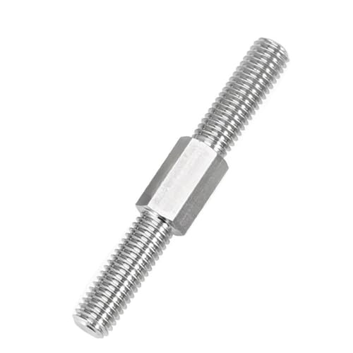 Schraubenstange mit positivem/negativem Gewinde, linker und rechter Doppelkopf-Gewindestab aus rostfreiem Stahl M3-M16(M8x1.25x70mm(2PCS)) von POQAX