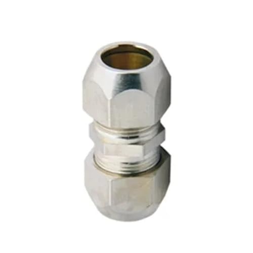 Vernickelung auf Kupfer-Kompressionshülse, 4–16 mm Messingrohr-Kartensatz, Kupferverbindungen, Rohrmutternschloss, doppelt, 1 Stück(12mm - 14mm) von POQAX