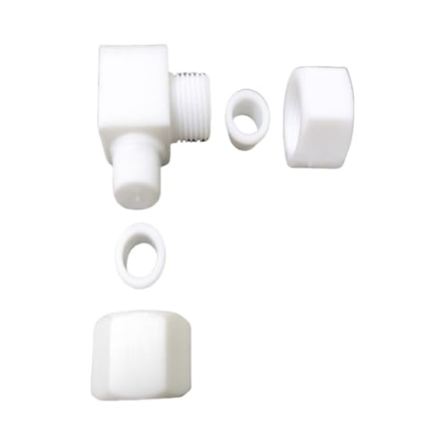 Weißer PTFE-Kniestück mit Einzelhülse, einfach zu installierende Kupplung, Sanitärkupplung, 1 Stück(Dia35-dia35) von POQAX