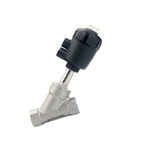 Winkelsitzventil aus Edelstahl 304/316, Y-förmiges pneumatisches Winkelsitzventil mit BSPT-Innengewinde, 1 Stück(DN50 Actuator-80mm,BSPT SS316L_C_NORMALLY CLOSE) von POQAX
