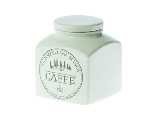 PORCELLANA Conserva Kaffeedose mit Deckel in Geschenkbox, Porzellan, Mehrfarbig, 0,1 x 0,1 cm von LA PORCELLANA BIANCA PB