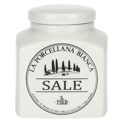 Porcellana Conserva Salzbehälter mit Porzellanüberzug, 37 oz, in Geschenkbox, Nylon/A von LA PORCELLANA BIANCA PB
