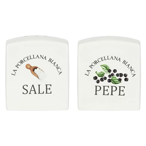 PORCELLANA Conserva Set Salz/Pfeffer Deco GB, Nylon/A von LA PORCELLANA BIANCA