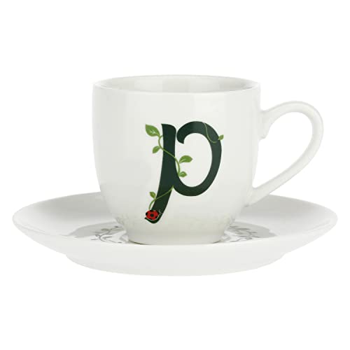 PORCELLANA Solotua Kaffeetasse mit Untertasse Buchstabe P 85 ml in Geschenkbox PORCELLANA Solotua Kaffeetasse mit Untertasse Buchstabe P 85 ml in Geschenkbox von LA PORCELLANA BIANCA