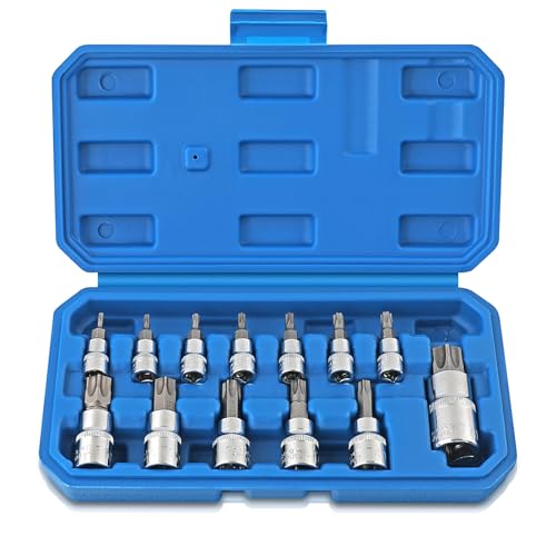 13-tlg Inbus Nuss Satz, Imbusnussen Satz, Innensechskant Nuss Satz 1/2 3/8 1/4 Zoll Sechskant Steckschlüssel Set 2-14mm Allen Key Socket Set mit Box, Socket Spanner Set für Drehmomentschlüssel 13-tlg Inbus Nuss Satz, Imbusnussen Satz, Innensechskant Nuss Satz 1/2 3/8 1/4 Zoll Sechskant Steckschlüssel Set 2-14mm Allen Key Socket Set mit Box, Socket Spanner Set für Drehmomentschlüssel von PORFOYO