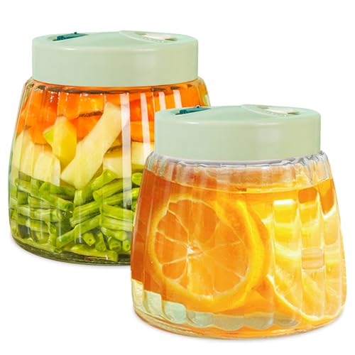 2 Stück Fermentierglas Mit Gärventil 1000ml, Gärglas Mit Luftauslassventil, Fermentation Jar Fermentiergläser Set Fermentier Gläser Kimchi Behälter Einmachglas Gläser Für Kimchi, Sauerkraut, Honig 2 Stück Fermentierglas Mit Gärventil 1000ml, Gärglas Mit Luftauslassventil, Fermentation Jar Fermentiergläser Set Fermentier Gläser Kimchi Behälter Einmachglas Gläser Für Kimchi, Sauerkraut, Honig von PORFOYO