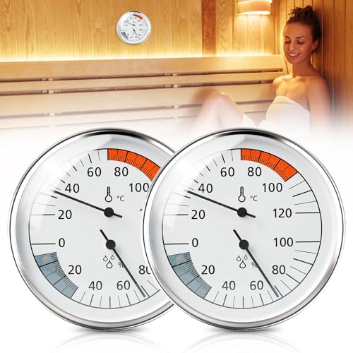 2 Stück Sauna Thermometer Hygrometer 2in1 Saunathermometer, Thermo-Hygrometer Thermomete Sauna Zubehör Thermometer-Hygromete Für Sauna, Bad, Keine Batterien Erforderlich 2 Stück Sauna Thermometer Hygrometer 2in1 Saunathermometer, Thermo-Hygrometer Thermomete Sauna Zubehör Thermometer-Hygromete Für Sauna, Bad, Keine Batterien Erforderlich von PORFOYO