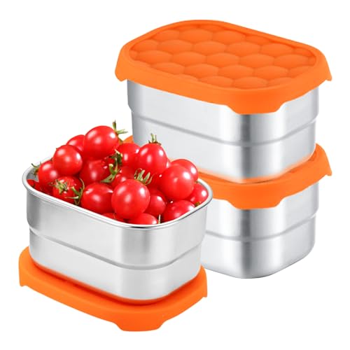3 PCS Salatdressing Behälter, Snackbox Edelstah, Snackbox Edelstahl alatdressing Behälter, 230ML Set Aus Edelstahl Mit Silikon-Deckel, Edelstahlbehälter Mit Für Kinder-Snacks, Dips Und Gewürze 3 PCS Salatdressing Behälter, Snackbox Edelstah, Snackbox Edelstahl alatdressing Behälter, 230ML Set Aus Edelstahl Mit Silikon-Deckel, Edelstahlbehälter Mit Für Kinder-Snacks, Dips Und Gewürze von PORFOYO