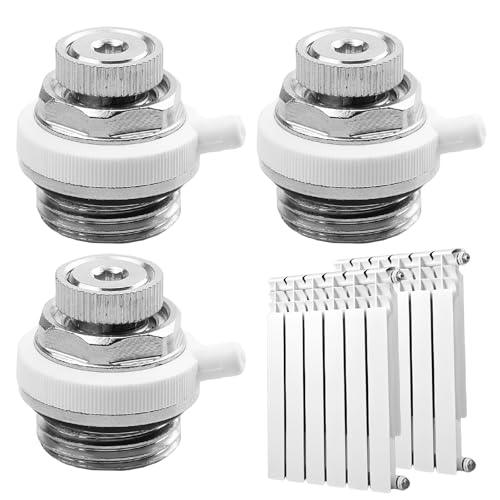 3 Stück Automatisches Entlüftungsventil, Heizkörper-Entlüfter, 1/2" Heizkörper Entlüftungsventil, Vernickeltes Kupfer, Heizkörper-Entlüftungsventil für Heizkörper, Energieeffiziente Heizung 3 Stück Automatisches Entlüftungsventil, Heizkörper-Entlüfter, 1/2" Heizkörper Entlüftungsventil, Vernickeltes Kupfer, Heizkörper-Entlüftungsventil für Heizkörper, Energieeffiziente Heizung von PORFOYO