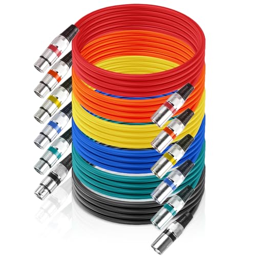 6 Pack XLR Kabel Mikrofonkabel 2m, DMX Kabel, DMX Microphone Signal Cable Connection Cable, Mikrofon Audiokabel, 3-Pin XLR Stecker auf Buchse Mikrofonkabel für Studioaufnahmen und Live-Produktion 6 Pack XLR Kabel Mikrofonkabel 2m, DMX Kabel, DMX Microphone Signal Cable Connection Cable, Mikrofon Audiokabel, 3-Pin XLR Stecker auf Buchse Mikrofonkabel für Studioaufnahmen und Live-Produktion von PORFOYO