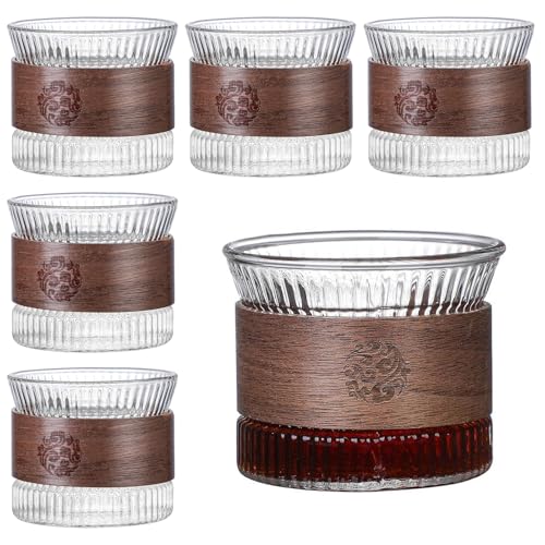 6 er Set Espressotassen Set, 150ML Cappuccino Tassen, Espresso Gläser, Espressotassen Glas, Cappuccino Gläser, Doppelwandige Espressogläser Für Cappuccino Matcha,Kaffee, Wasser, Tee, Cocktail Eis von PORFOYO