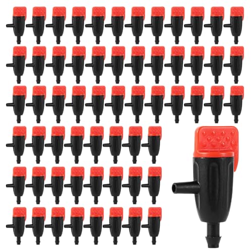 60 Stück Micro Spray Bewässerungstropfer Mit Einstellbarem Durchfluss, 4/7 Micro Drip Verstellbares Bewässerungssystem, Bewässerungs Sprinkler Einstellbar, Einstellbare Bewässerungstropfer Für Garten von PORFOYO