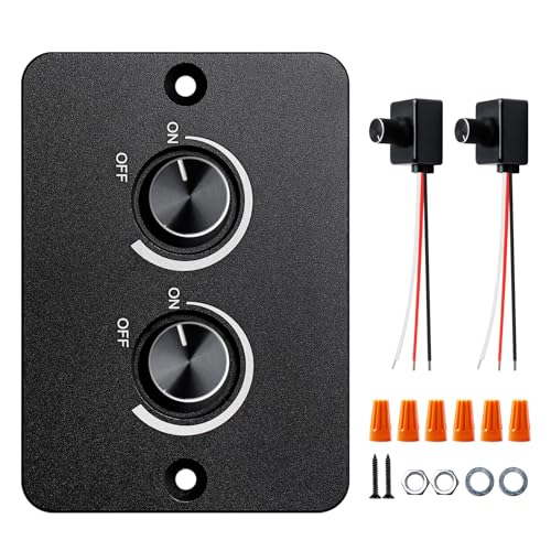 DC 12V Dimmer, Dimmer Schalter 5A 3 Drähte PWM LED Dimmschalter mit Drehregler, stufenloser Dimmer für LED Lampen für Wohnmobil, Wohnwagen, Boot, LKW, Camper, Lampe und einfarbige LED Streifen DC 12V Dimmer, Dimmer Schalter 5A 3 Drähte PWM LED Dimmschalter mit Drehregler, stufenloser Dimmer für LED Lampen für Wohnmobil, Wohnwagen, Boot, LKW, Camper, Lampe und einfarbige LED Streifen von PORFOYO