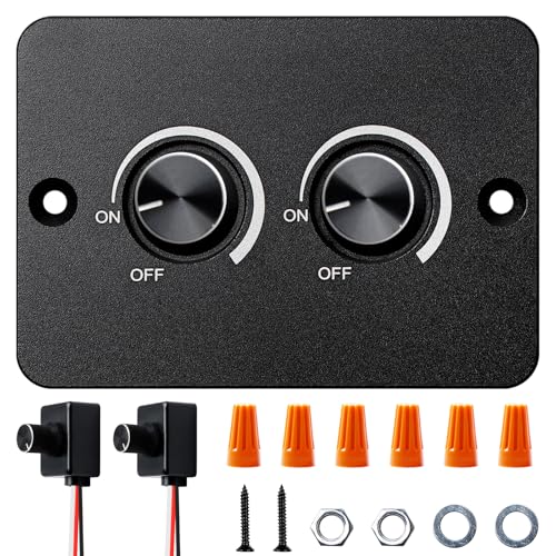 DC 12V Dimmer PWM LED Dimmschalter, LED Dimmer DC 12-24V 5A, Doppel Dimmschalter, Rotary RV Lichtschalter, 3 Drähte Dimmschalter Stufenloses Dimmen für LED Lampen, Boot, LKW, Wohnmobil, Wohnwagen DC 12V Dimmer PWM LED Dimmschalter, LED Dimmer DC 12-24V 5A, Doppel Dimmschalter, Rotary RV Lichtschalter, 3 Drähte Dimmschalter Stufenloses Dimmen für LED Lampen, Boot, LKW, Wohnmobil, Wohnwagen von PORFOYO