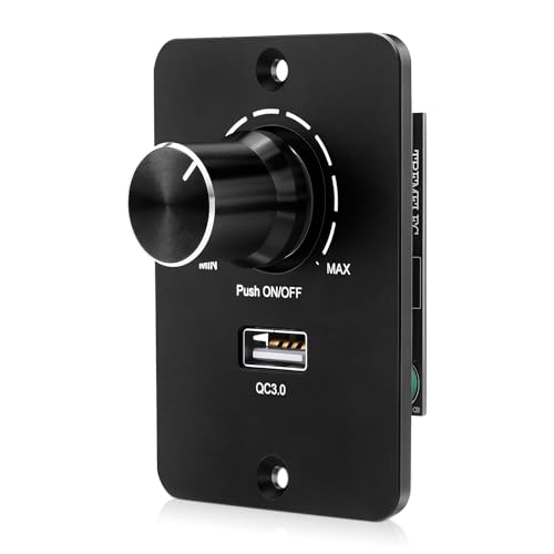 DC 12V Dimmer PWM Led Dimmschalter, 12V Dimmer Pwm Led Dimmschalter, 12V PWM Dimmer Led 3 Drähte Dimmschalter Mit Usb-Schnellladen, Einfarbige Led Streifen Lichter, Für Wohnmobil Boot Lkw Wohnwagen DC 12V Dimmer PWM Led Dimmschalter, 12V Dimmer Pwm Led Dimmschalter, 12V PWM Dimmer Led 3 Drähte Dimmschalter Mit Usb-Schnellladen, Einfarbige Led Streifen Lichter, Für Wohnmobil Boot Lkw Wohnwagen von PORFOYO