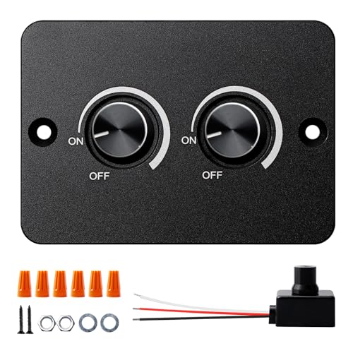 Dc 12v Dimmer Pwm Led Dimmschalter, Dimmer Für Led Lampen, Doppel Dimmschalter, Pwm Dimmschalter, Wohnmobil Boot Aluminium Druckknopf Für Wohnmobil Boat Trailer Truck Van Rv Beleuchtung Funktioniert von PORFOYO