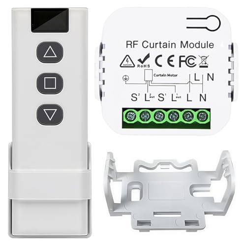Funk Rolladensteuerung Nachrüstset, Funkschalter Jalousieschalter Set Mit Fernbedienung, Funk Schalter Mit Rf Fernbedienung Und Empfänger Modul Für Rolladen, Jalousien, Markisen Funk Rolladensteuerung Nachrüstset, Funkschalter Jalousieschalter Set Mit Fernbedienung, Funk Schalter Mit Rf Fernbedienung Und Empfänger Modul Für Rolladen, Jalousien, Markisen von PORFOYO