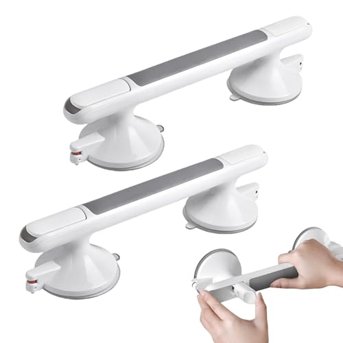 Haltegriffe Für Senioren 2 Stück Haltegriff Mit Saugnapf, Haltegriff Dusche Ohne Bohren, 33cm Abnehmbare Duschgriff, Haltegriffe Dusche Mit Starkem Halt Saugnapfgriff Für Behinderte, ältere Menschen Haltegriffe Für Senioren 2 Stück Haltegriff Mit Saugnapf, Haltegriff Dusche Ohne Bohren, 33cm Abnehmbare Duschgriff, Haltegriffe Dusche Mit Starkem Halt Saugnapfgriff Für Behinderte, ältere Menschen von PORFOYO