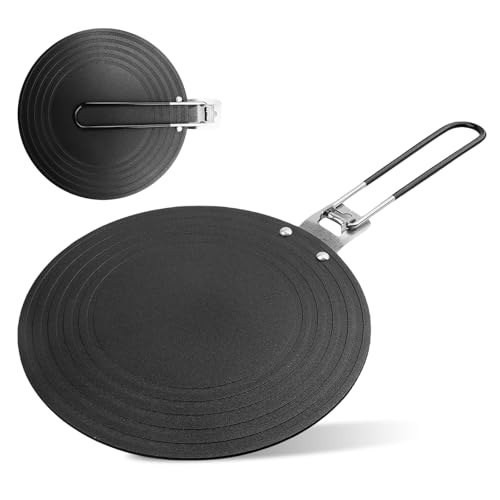 Hitze Diffusor für Gasherd, 24cm Runde Wärmediffusor für Gasherd, Auftauplatte aus Aluminiumlegierung Kochplatte Konverter Energiesparplatte mit Griff, Schnelles Auftauen und Gleichmäßige Wärmeleitung Hitze Diffusor für Gasherd, 24cm Runde Wärmediffusor für Gasherd, Auftauplatte aus Aluminiumlegierung Kochplatte Konverter Energiesparplatte mit Griff, Schnelles Auftauen und Gleichmäßige Wärmeleitung von PORFOYO