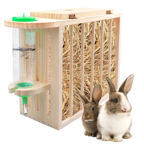 Hölzern Heuraufe Für Kaninchen Mit Wasserflasche,Heuraufe Kaninchen Holz,Höhenverstellbarer,Meerschweinchen Heuraufe,Heuraufe Für Meerschweinchen Für Meerschweinchen Hase Chinchilla Hamster Hölzern Heuraufe Für Kaninchen Mit Wasserflasche,Heuraufe Kaninchen Holz,Höhenverstellbarer,Meerschweinchen Heuraufe,Heuraufe Für Meerschweinchen Für Meerschweinchen Hase Chinchilla Hamster von PORFOYO