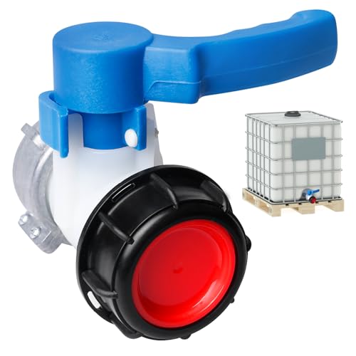 IBC Adapter, IBC Tank Zubehör für 1000 Liter Wassertank, 62mm DN40 IBC Auslaufhahn, Container Auslass Regelventil, Absperrhahn Für Regentonne, Wassertank, Kanister und Container IBC Adapter, IBC Tank Zubehör für 1000 Liter Wassertank, 62mm DN40 IBC Auslaufhahn, Container Auslass Regelventil, Absperrhahn Für Regentonne, Wassertank, Kanister und Container von PORFOYO