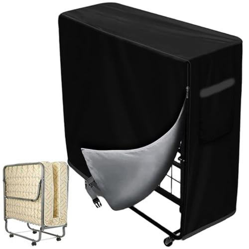 Klappbettdecke Aufbewahrungstasche für Gästebetten, Klappbett Schutzhülle Abdeckung, Schwarz Multifunktionale Bett Schutzabdeckung Wasserdichter Staubdichter Schutz Schutzhülle, 99 * 38 * 114cm Klappbettdecke Aufbewahrungstasche für Gästebetten, Klappbett Schutzhülle Abdeckung, Schwarz Multifunktionale Bett Schutzabdeckung Wasserdichter Staubdichter Schutz Schutzhülle, 99 * 38 * 114cm von PORFOYO
