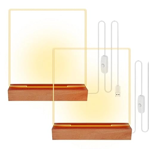 PORFOYO 2 Stück LED Sockel, LED Lichtsockel Mit 2 Stück Acrylplatte, Hölzerne LED-Lichtbasis, LED Lichter Display Basis Für Acryl-Kristallglasplatte, Harzkunst PORFOYO 2 Stück LED Sockel, LED Lichtsockel Mit 2 Stück Acrylplatte, Hölzerne LED-Lichtbasis, LED Lichter Display Basis Für Acryl-Kristallglasplatte, Harzkunst von PORFOYO
