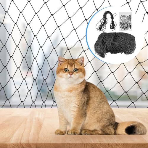 PORFOYO Katzennetz für Balkon 8x3M,Balkonnetz für Katzen,Balkon Katzennetz,Katzennetz Transparent,Katzenschutznetz,Katzennetz Balkon,Katzengitter Fenster für Gärten Fenster Treppe Terrassen von PORFOYO